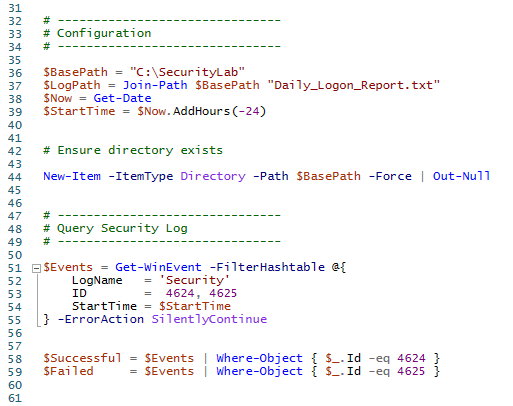 Daily logon report 3