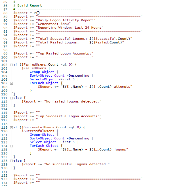 Daily logon report 5
