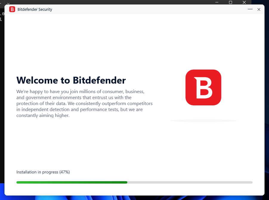 BitDefender setup step 6