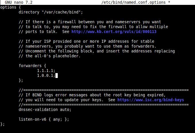 Restart BIND9 service
