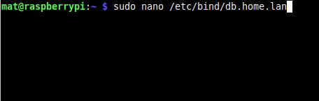 Creating db.home.lan 1